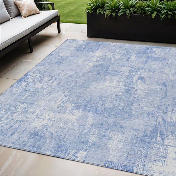 Homeroots 3' Beige Tan And Ivory Abstract Washable Indoor Outdoor Area Rug For Stylish Living Spaces 5' X 8' Polyester 583173