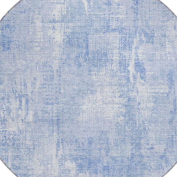 Homeroots 3' Beige Tan And Ivory Abstract Washable Indoor Outdoor Area Rug For Stylish Living Spaces 8' Round Polyester 583174