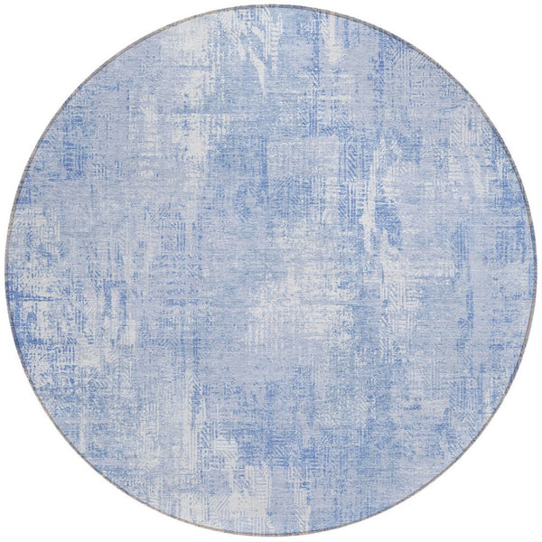 Homeroots 3' Beige Tan And Ivory Abstract Washable Indoor Outdoor Area Rug For Stylish Living Spaces 8' Round Polyester 583174