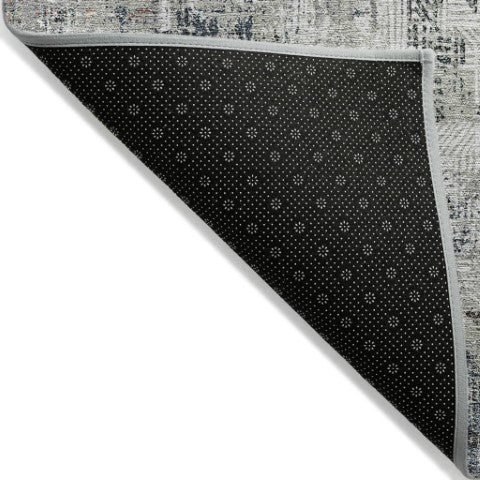 Homeroots 3' Beige Tan And Ivory Abstract Washable Indoor Outdoor Area Rug For Stylish Living Spaces 5' X 8' Polyester 583179