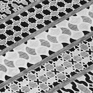 Homeroots 3' Artichoke Green Quatrefoil Washable Area Rug – Elegant Indoor Outdoor Design For Any Space 8' Round Polyester 583200