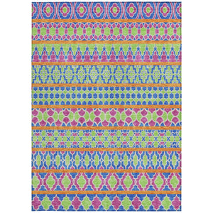 Homeroots 3' Artichoke Green Quatrefoil Washable Area Rug – Elegant Indoor Outdoor Design For Any Space 9' X 12' Polyester 583208