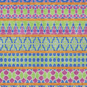 Homeroots 3' Artichoke Green Quatrefoil Washable Area Rug – Elegant Indoor Outdoor Design For Any Space 10' X 14' Polyester 583209