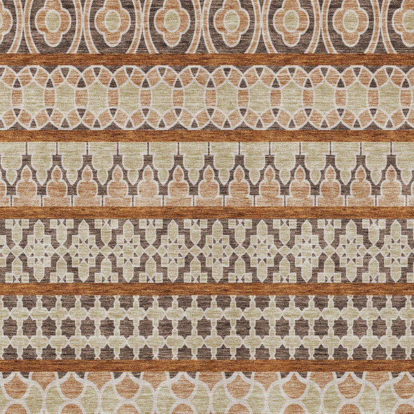 Homeroots 3' Artichoke Green Quatrefoil Washable Area Rug – Elegant Indoor Outdoor Design For Any Space 3' X 5' Polyester 583216