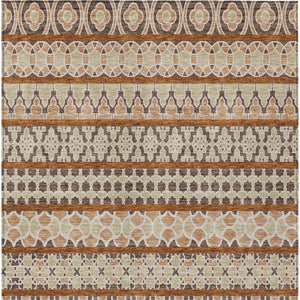 Homeroots 3' Artichoke Green Quatrefoil Washable Area Rug – Elegant Indoor Outdoor Design For Any Space 5' X 8' Polyester 583217