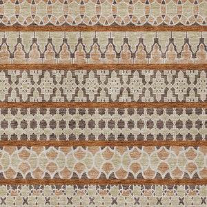 Homeroots 3' Artichoke Green Quatrefoil Washable Area Rug – Elegant Indoor Outdoor Design For Any Space 8' X 10' Polyester 583219