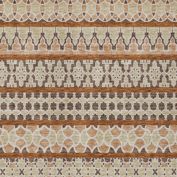 Homeroots 3' Artichoke Green Quatrefoil Washable Area Rug – Elegant Indoor Outdoor Design For Any Space 8' X 10' Polyester 583219