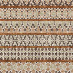 Homeroots 3' Artichoke Green Quatrefoil Washable Area Rug – Elegant Indoor Outdoor Design For Any Space 10' X 14' Polyester 583221