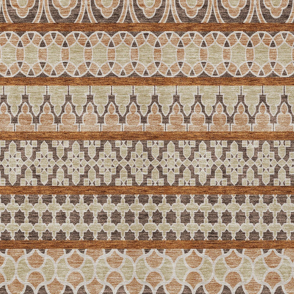 Homeroots 3' Artichoke Green Quatrefoil Washable Area Rug – Elegant Indoor Outdoor Design For Any Space 10' X 14' Polyester 583221