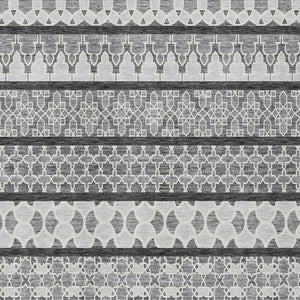 Homeroots 3' Artichoke Green Quatrefoil Washable Area Rug – Elegant Indoor Outdoor Design For Any Space 10' X 14' Polyester 583227