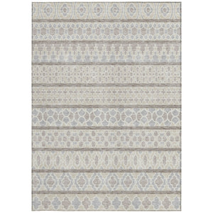 Homeroots 3' Artichoke Green Quatrefoil Washable Area Rug – Elegant Indoor Outdoor Design For Any Space 3' X 5' Polyester 583228