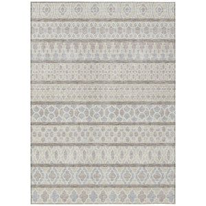 HomeRoots 9' Elegant Ivory Beige Taupe Quatrefoil Indoor Outdoor Area Rug - Durable, Washable & Stylish Solution 9' X 12' 583232