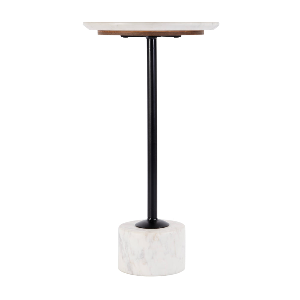 Butler Specialty Graham Round Marble And Iron Side Table - Elegant Design For Stylish Living Spaces And Home Decor Black And White Marble,Iron,Mdf 5832389-butler