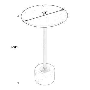 Butler Specialty Graham Round Marble And Iron Side Table - Elegant Design For Stylish Living Spaces And Home Decor Black And White Marble,Iron,Mdf 5832389-butler