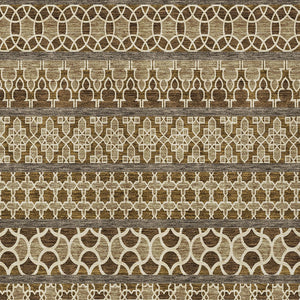 Homeroots 3' Artichoke Green Quatrefoil Washable Area Rug – Elegant Indoor Outdoor Design For Any Space 9' X 12' Polyester 583238