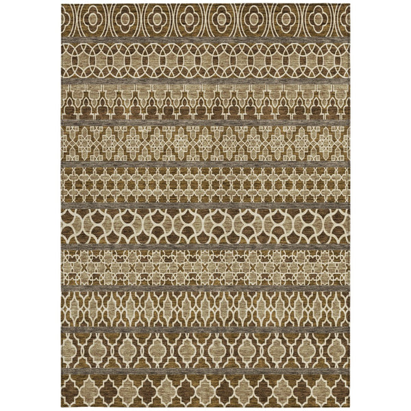 Homeroots 3' Artichoke Green Quatrefoil Washable Area Rug – Elegant Indoor Outdoor Design For Any Space 10' X 14' Polyester 583239