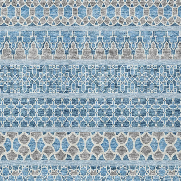 Homeroots 3' Artichoke Green Quatrefoil Washable Area Rug – Elegant Indoor Outdoor Design For Any Space 3' X 5' Polyester 583240