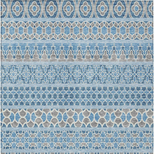 Homeroots 3' Artichoke Green Quatrefoil Washable Area Rug – Elegant Indoor Outdoor Design For Any Space 5' X 8' Polyester 583241