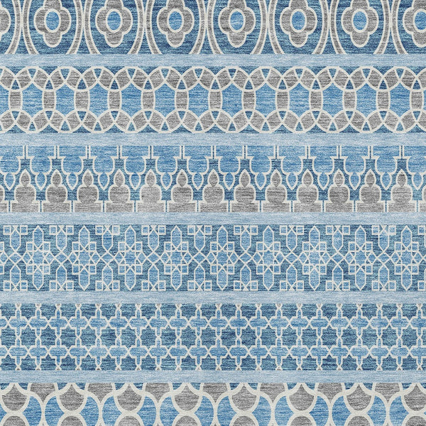 Homeroots 3' Artichoke Green Quatrefoil Washable Area Rug – Elegant Indoor Outdoor Design For Any Space 5' X 8' Polyester 583241