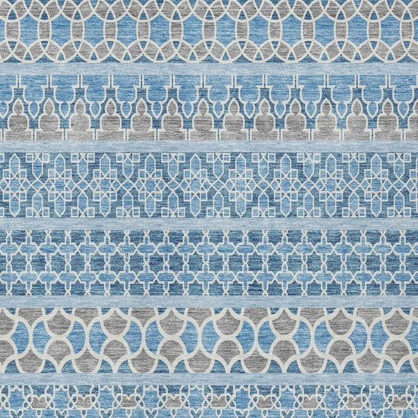 Homeroots 3' Artichoke Green Quatrefoil Washable Area Rug – Elegant Indoor Outdoor Design For Any Space 9' X 12' Polyester 583244