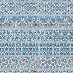 Homeroots 3' Artichoke Green Quatrefoil Washable Area Rug – Elegant Indoor Outdoor Design For Any Space 10' X 14' Polyester 583245