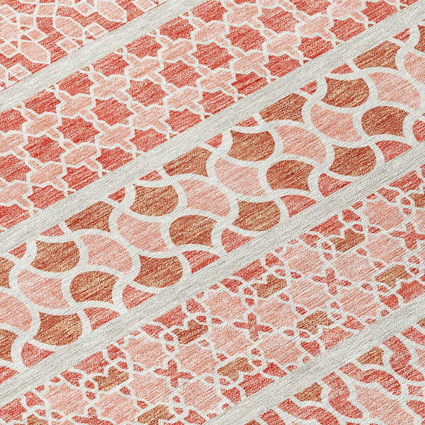 Homeroots 3' Artichoke Green Quatrefoil Washable Area Rug – Elegant Indoor Outdoor Design For Any Space 3' X 5' Polyester 583246