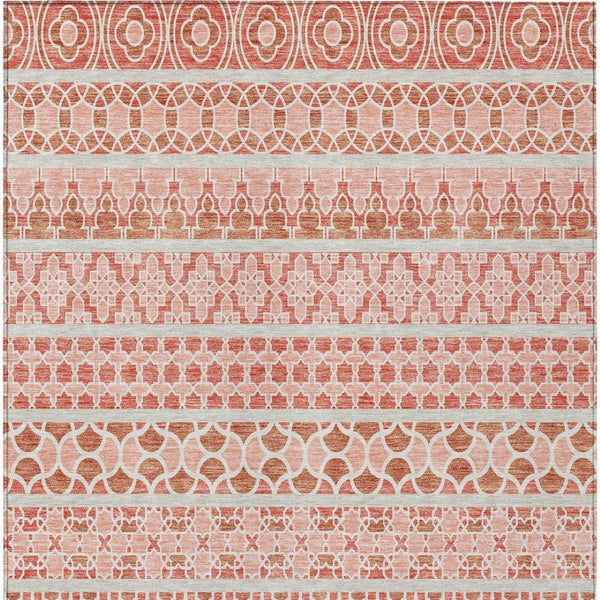 Homeroots 3' Artichoke Green Quatrefoil Washable Area Rug – Elegant Indoor Outdoor Design For Any Space 8' X 10' Polyester 583249