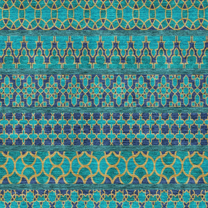 Homeroots 3' Artichoke Green Quatrefoil Washable Area Rug – Elegant Indoor Outdoor Design For Any Space 8' X 10' Polyester 583255