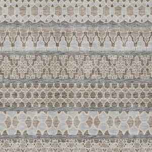 Homeroots 3' Artichoke Green Quatrefoil Washable Area Rug – Elegant Indoor Outdoor Design For Any Space 9' X 12' Polyester 583262