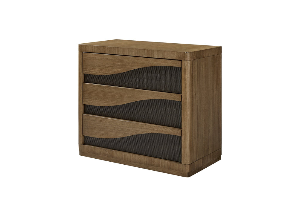 English Elm Bachelors Chest Eucalyptus Light Brown Solid Wood & MDF – Eucalyptus Veneer, Soft-Close Drawers, Cedar-lined Bottom Drawer, Felt Top Drawer B2699P395387