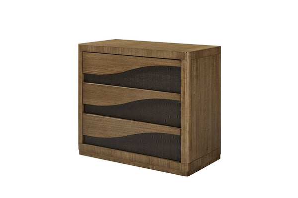 English Elm Bachelors Chest Eucalyptus Light Brown Solid Wood & MDF – Eucalyptus Veneer, Soft-Close Drawers, Cedar-lined Bottom Drawer, Felt Top Drawer B2699P395387
