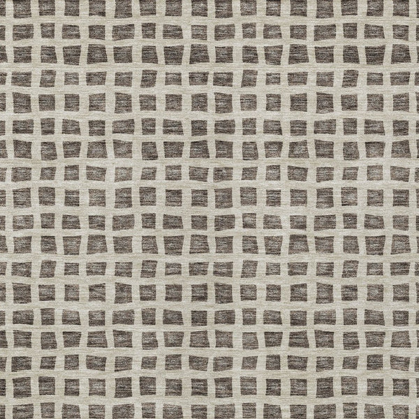 Homeroots 3' Artichoke Green And Ivory Geometric Washable Area Rug For Indoor And Outdoor Spaces, Durable Design 5' X 8' Polyester 583271