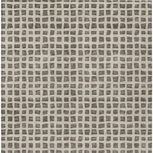 Homeroots 3' Artichoke Green And Ivory Geometric Washable Area Rug For Indoor And Outdoor Spaces, Durable Design 8' X 10' Polyester 583273