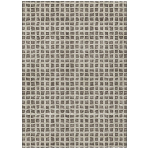 HomeRoots 9' Geometric Brown Taupe and Ivory Area Rug – Durable, Washable, Stylish for Indoor and Outdoor Use 9' X 12' 583274