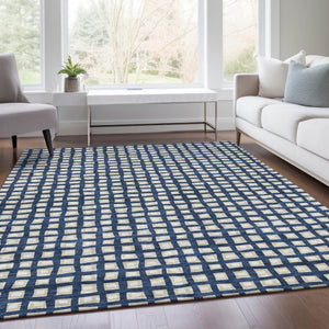 Homeroots 3' Artichoke Green And Ivory Geometric Washable Area Rug For Indoor And Outdoor Spaces, Durable Design 8' X 10' Polyester 583279