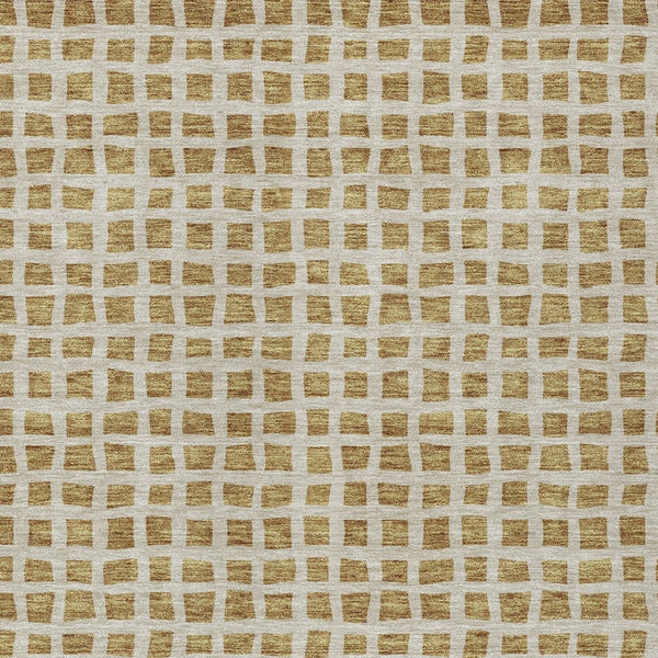 Homeroots 3' Artichoke Green And Ivory Geometric Washable Area Rug For Indoor And Outdoor Spaces, Durable Design 9' X 12' Polyester 583286