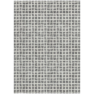 Homeroots 3' Artichoke Green And Ivory Geometric Washable Area Rug For Indoor And Outdoor Spaces, Durable Design 10' X 14' Polyester 583299