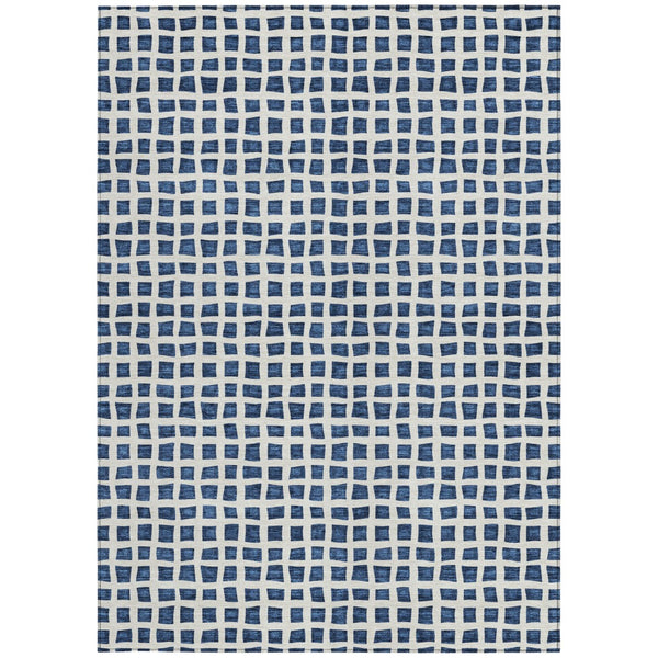 Homeroots 3' Artichoke Green And Ivory Geometric Washable Area Rug For Indoor And Outdoor Spaces, Durable Design 3' X 5' Polyester 583306