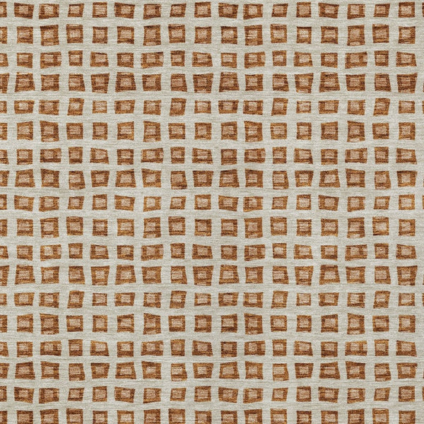 Homeroots 3' Artichoke Green And Ivory Geometric Washable Area Rug For Indoor And Outdoor Spaces, Durable Design 3' X 5' Polyester 583312