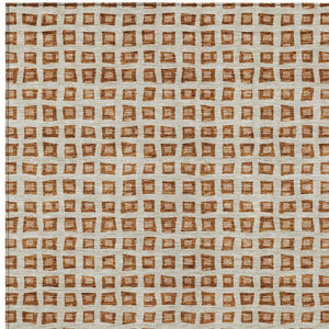 Homeroots 3' Artichoke Green And Ivory Geometric Washable Area Rug For Indoor And Outdoor Spaces, Durable Design 8' X 10' Polyester 583315