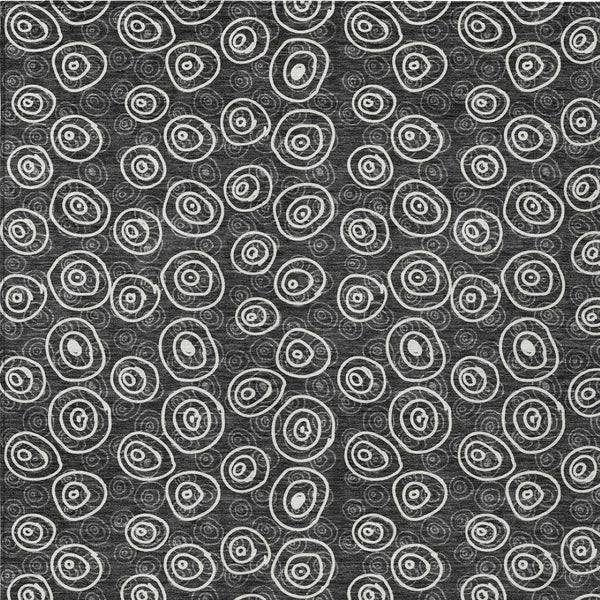 Homeroots 3' Stylish Black Gray And Ivory Geometric Washable Indoor Outdoor Area Rug For Any Space 3' X 5' Polyester 583324