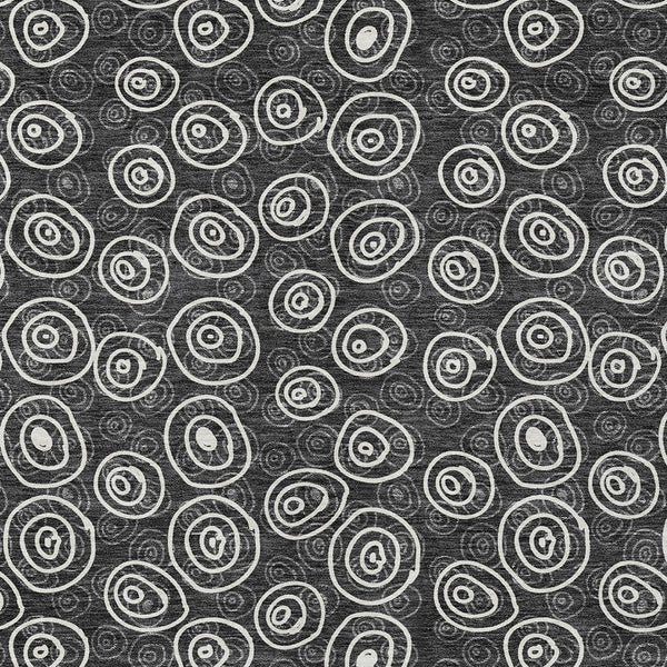 Homeroots 3' Stylish Black Gray And Ivory Geometric Washable Indoor Outdoor Area Rug For Any Space 3' X 5' Polyester 583324