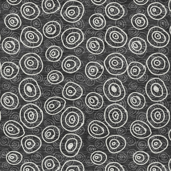 Homeroots 3' Stylish Black Gray And Ivory Geometric Washable Indoor Outdoor Area Rug For Any Space 8' X 10' Polyester 583327
