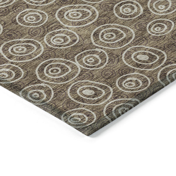 Homeroots 3' Stylish Black Gray And Ivory Geometric Washable Indoor Outdoor Area Rug For Any Space 3' X 5' Polyester 583330