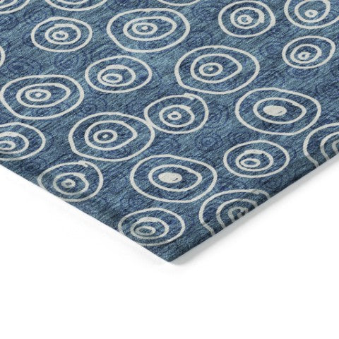 Homeroots 3' Stylish Black Gray And Ivory Geometric Washable Indoor Outdoor Area Rug For Any Space 8' Round Polyester 583338