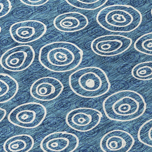 Homeroots 3' Stylish Black Gray And Ivory Geometric Washable Indoor Outdoor Area Rug For Any Space 8' Round Polyester 583338