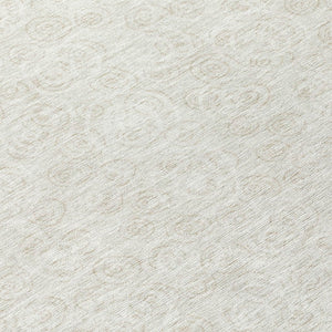 Homeroots 3' Stylish Black Gray And Ivory Geometric Washable Indoor Outdoor Area Rug For Any Space 8' Round Polyester 583362