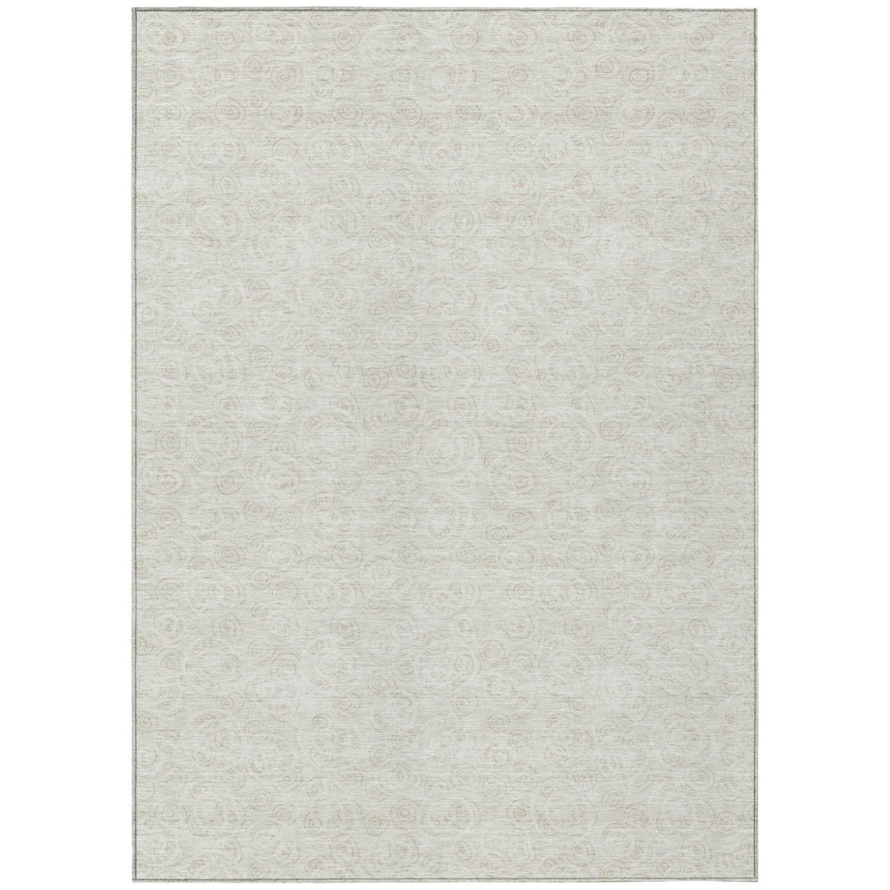 HomeRoots 9' Stylish Ivory and Beige Geometric Area Rug - Versatile Indoor Outdoor Design for Modern Spaces 9' X 12' 583364