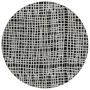HomeRoots 5' Stylish Striped Washable Area Rug for Indoor and Outdoor Use – Durable, Modern, and Versatile! 8' Round 583404
