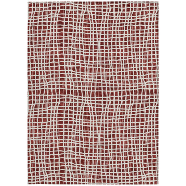 Homeroots 3' Stylish Black Gray And Ivory Striped Washable Rug For Indoor And Outdoor Spaces, Durable Design 5' X 8' Polyester 583409